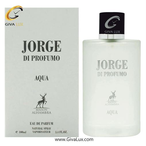 ادو پرفیوم مردانه الحمبرا اورجینال مدل Jorge di Profumo Aqua | جورج دی پرفومو آکوا رایحه مشابه آکوا دی جیو سفید حجم 100 میل